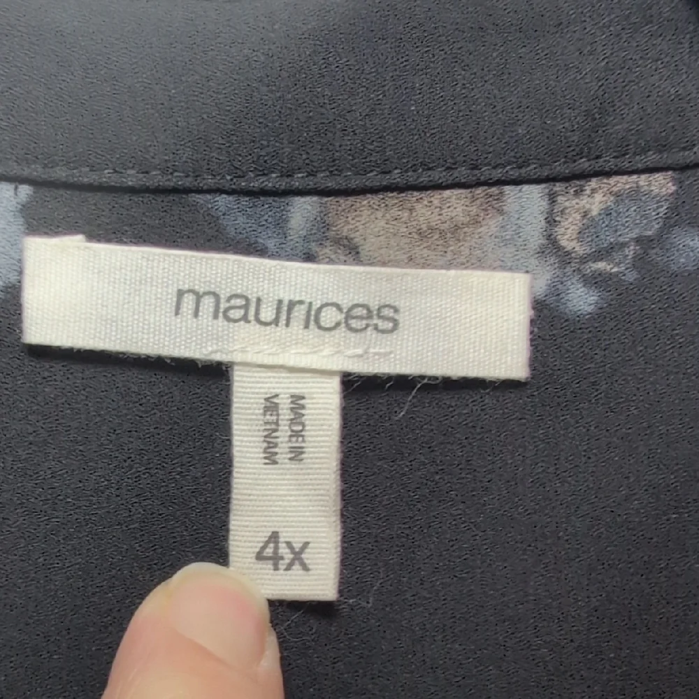 Floral Print Black Blouse - Picture 2 of 5